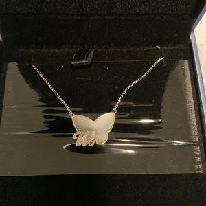 Beautiful W initial butterfly necklace, perfect gift